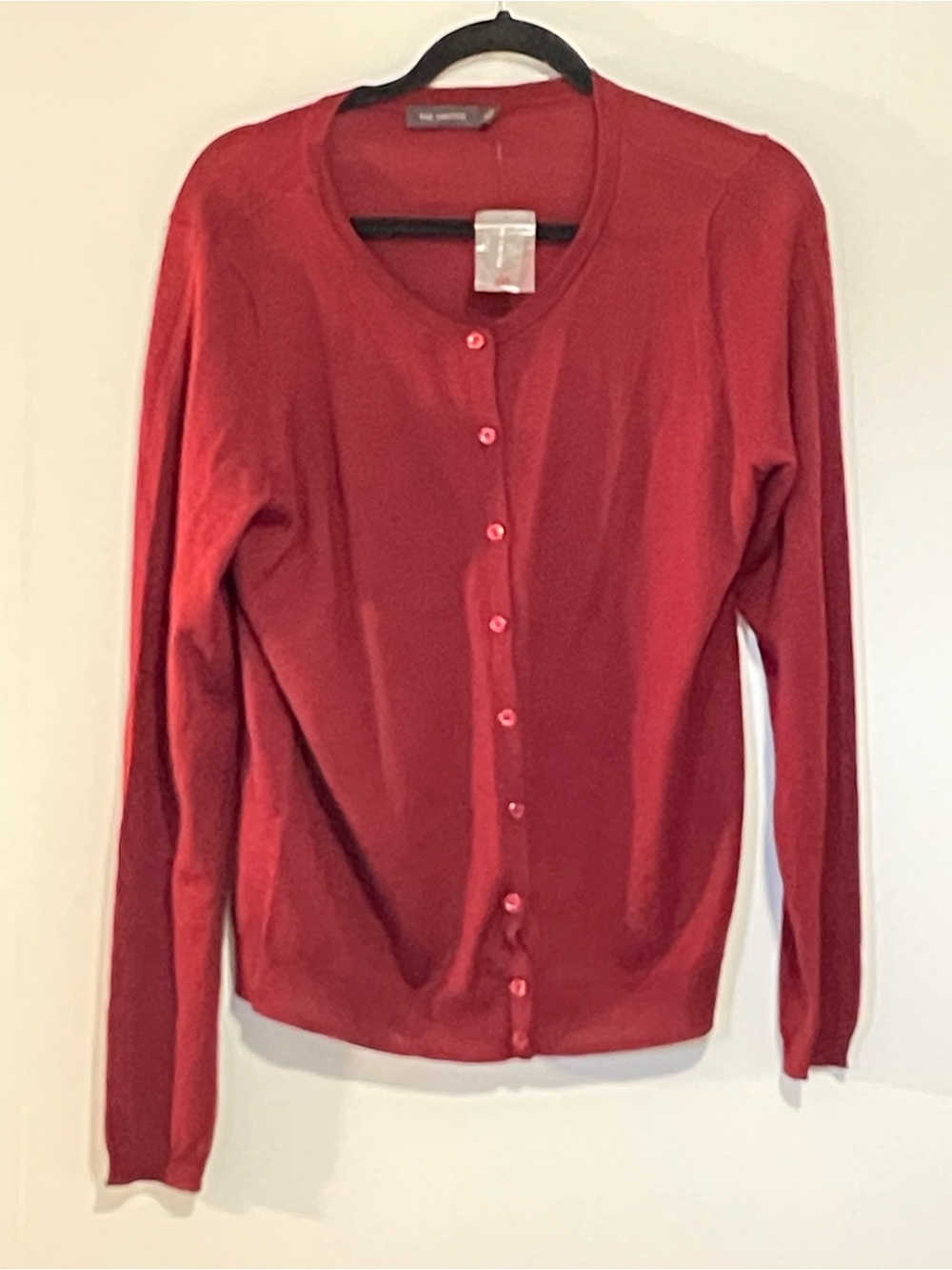 Classic Women's Red Button-Up Cardigan Sweater. Item #11644